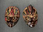 2 Afrikaanse Maskers /Vintage Groot Beeld Visserman uit Bali, Ophalen of Verzenden