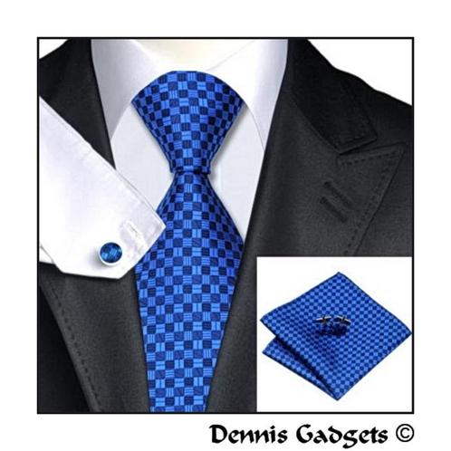 Dennis Gadgets: 100 % zijden stropdas ( 3 delig !! ) DG 0561, Kleding | Heren, Stropdassen, Nieuw, Met patroon, Blauw, Ophalen of Verzenden