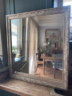 Antieke franse vierkante witgouden spiegel, Antiek en Kunst, Antiek | Spiegels, Ophalen of Verzenden