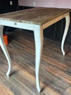 landelijke bartafel statafel tafel krijtverf wit, Ophalen, Zo goed als nieuw