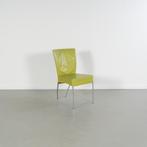 4x Montis Spica Stoel Lime Groen Leder - RVS Frame, Huis en Inrichting, Stoelen, Gebruikt, Overige kleuren, Ophalen of Verzenden