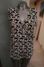 Norah leuke blouse zwart roomwit maat 42, Verzenden, Zwart, Maat 42/44 (L), Zo goed als nieuw