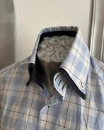 Cavallaro Napoli geblokt overhemd maat M, Kleding | Heren, Ophalen of Verzenden, Zo goed als nieuw, Blauw, Halswijdte 39/40 (M)