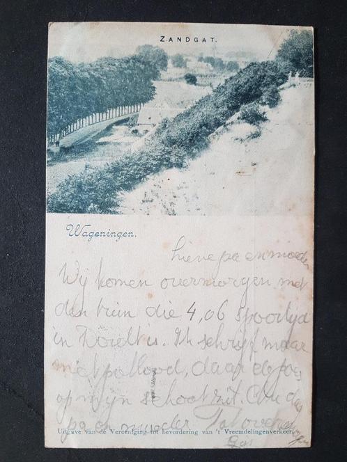 Ansichtkaart Wageningen Zandgat 1898 ?, Verzamelen, Ansichtkaarten | Nederland, Gelopen, Gelderland, Voor 1920, Ophalen of Verzenden