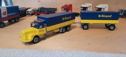 Tekno Scania Vabis 76  De Telegraaf, Hobby en Vrije tijd, Modelauto's | 1:50, Zo goed als nieuw, Bus of Vrachtwagen, Tekno, Ophalen of Verzenden