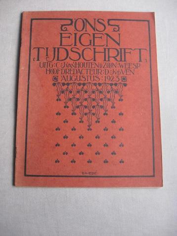 C.J van Houten -Ons Eigen Tijdschrift augustus 1923 +stencil beschikbaar voor biedingen