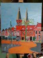 Korte Heuvel met kerk, Antiek en Kunst, Kunst | Schilderijen | Klassiek, Ophalen