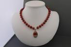 SARDONYX ketting/oorhanger-set, Verzenden, Nieuw, Zilver, Met edelsteen