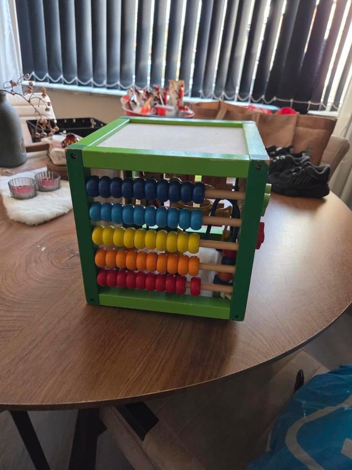 Houten Activiteitenkubus - Leerzaam en Leuk!, Kinderen en Baby's, Speelgoed | Educatief en Creatief, Zo goed als nieuw, Knutselen