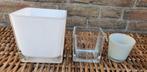 Theelicht houders wit, Ophalen of Verzenden, Wit, Overige materialen, Minder dan 25 cm