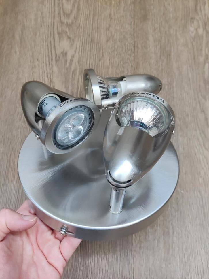 Nieuwe GAMMA plafondlamp met 3 verstelbare LED spots, Huis en Inrichting, Lampen | Spots, Nieuw, Metaal of Aluminium, Led, Ophalen of Verzenden