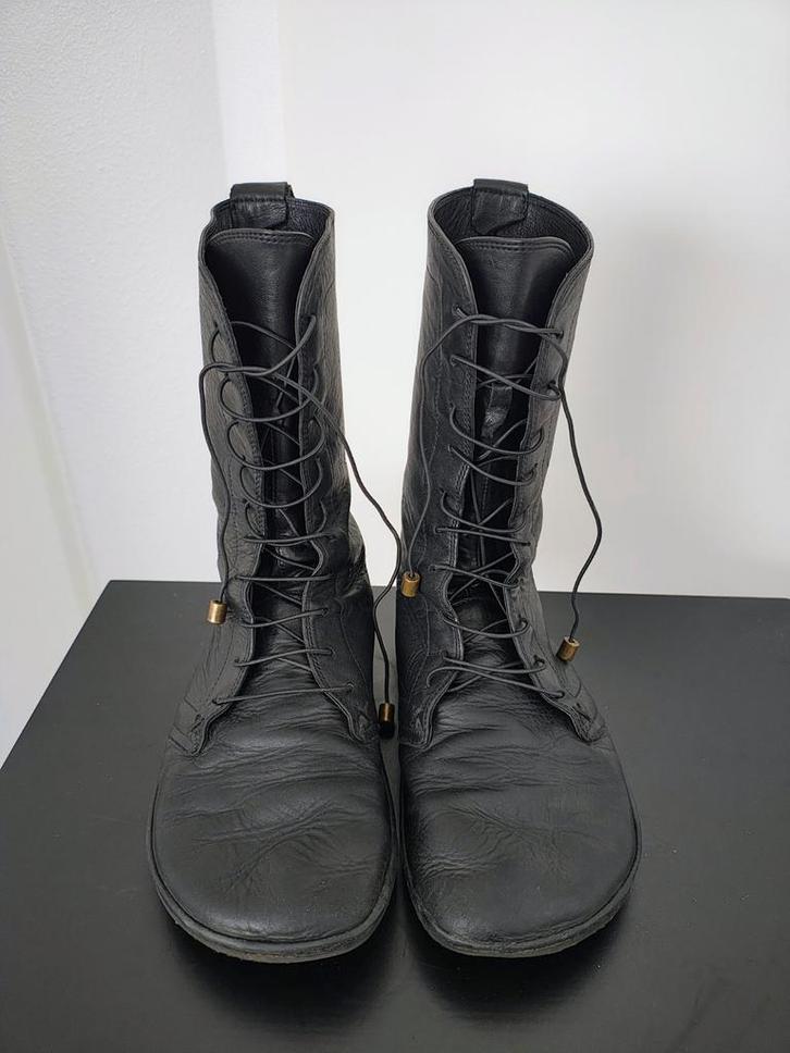 The Drifter Leather Deco Laarzen - Maat 39, Kleding | Dames, Schoenen, Zo goed als nieuw, Hoge laarzen, Zwart, Ophalen of Verzenden