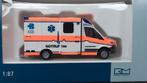 Mercedes Benz Sprinter Ambulance Zwitserland 1:87 Rietze Pol, Rietze, Ophalen of Verzenden, Bus of Vrachtwagen, Germany