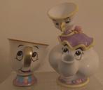 Disney porselein goud mrs potts chip decoratie, Ophalen of Verzenden, Overige figuren, Zo goed als nieuw, Beeldje of Figuurtje