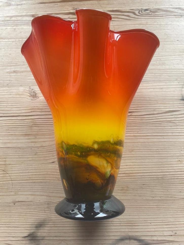 Murano zakdoekvaas (Fazzoletto), Antiek en Kunst, Antiek | Glas en Kristal, Ophalen of Verzenden