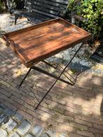 Antieke Butler Tray Tafel Inklapbaar Onderstel Hout Metaal P, Ophalen