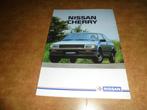 brochure Nissan Cherry, Boeken, Auto's | Folders en Tijdschriften, Ophalen of Verzenden, Nieuw, Overige merken