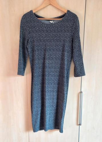 Blauw gemêleerde elastische winterjurk, mt XL, nette staat beschikbaar voor biedingen