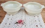 2 Aparte zware vintage creme porseleinen kommen, Mosa, Ophalen of Verzenden