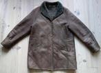 Warme bruin leren lammy coat met bontvoering, Ophalen of Verzenden, Zo goed als nieuw, Maat 42/44 (L), Bruin