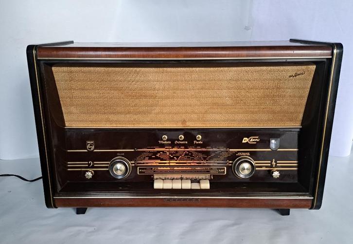 Philips luxe buizenradio 50-er jaren; de B5X72A - radio, Audio, Tv en Foto, Radio's, Gebruikt, Ophalen of Verzenden