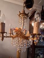 Schitterende lamp of kroonluchter Messing kristal, Huis en Inrichting, Lampen | Kroonluchters, Ophalen, Zo goed als nieuw