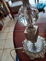 Glazen schemerlamp met glazen kap., Ophalen of Verzenden