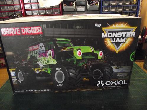 MONSTER JAM AXIAL GRAVE DIGGER 1/10 4WD, Hobby en Vrije tijd, Modelbouw | Radiografisch | Auto's, Nieuw, Auto offroad, Elektro