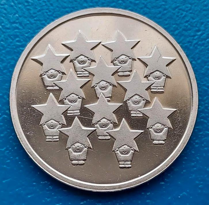 1 ecu 1995 - "Kerstmis door Dick Bruna" UNC, Postzegels en Munten, Penningen en Medailles, Overige materialen, Nederland, Verzenden