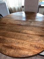 Mangohouten Eettafel - 130cm, Ophalen, Gebruikt, 100 tot 150 cm, Rond