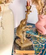 Goudkleurige Olifant Kandelaar, Ophalen, Overige kleuren, 25 tot 50 cm, Zo goed als nieuw