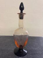 Art Deco karafje met stop zalmroze, Antiek en Kunst, Antiek | Glas en Kristal, Ophalen