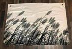 Grote beige wanddoek / wandkleed met print van gras, Huis en Inrichting, Woonaccessoires | Wanddecoraties, Ophalen of Verzenden