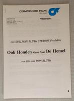 Synopsis Ook Honden gaan naar de Hemel (1989), Ophalen of Verzenden, Overige figuren, Zo goed als nieuw, Plaatje, Poster of Sticker