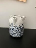 Hema Vaas met Bloemenmotief, Ophalen, Wit, Aardewerk of Porselein, Zo goed als nieuw