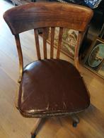 ANTIEKE HOUTEN ZELDZAME BURO STOEL IN GELEEFDE STAAT., Antiek en Kunst, Curiosa en Brocante, Ophalen