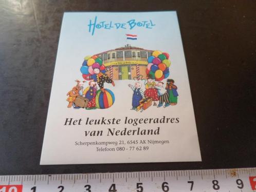 stickers Nijmegen Hotel de botel Het leukste logeeradres, Verzamelen, Stickers, Zo goed als nieuw, Overige typen, Ophalen