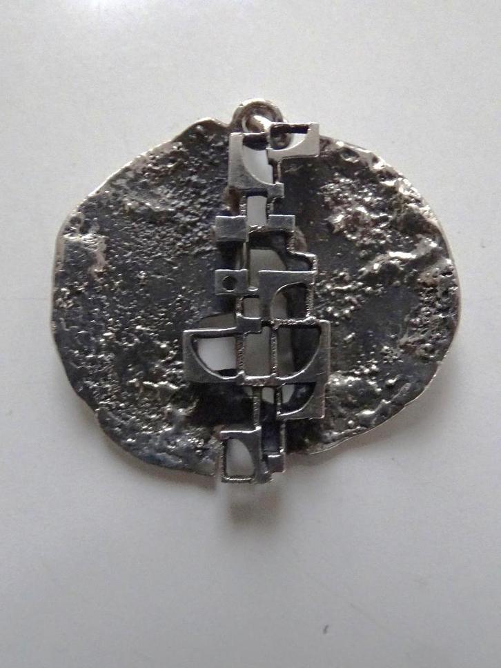 Vintage Brutalistische Hanger  handgemaakt studio-ontwerp, Sieraden, Tassen en Uiterlijk, Kettingen, Zo goed als nieuw, Overige materialen