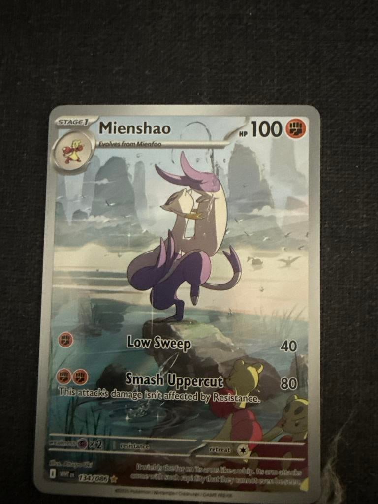 Mienshao Pokémonkaart - 134/086, Ophalen of Verzenden, Gebruikt, Losse kaart