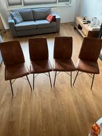 Goossens Eetkamerstoelen Leer - Set van 4, Ophalen, Gebruikt, Bruin, Leer