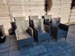 6 PR design wicker tuinstoelen met zitkussens, Tuin en Terras, Ophalen, Gebruikt, Kunststof