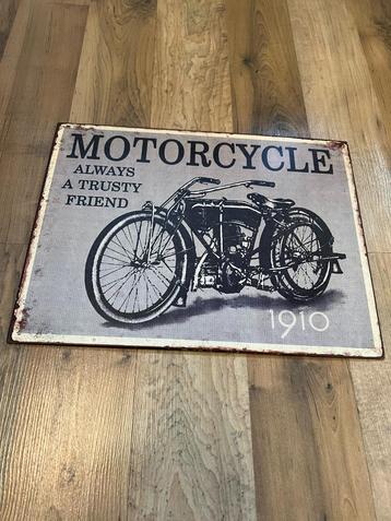 Motorcycle always a trusty friend ijzer reclame bord. beschikbaar voor biedingen
