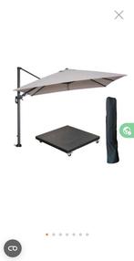 Zweefparasol met voet en hoes - Zo goed als nieuw!, Tuin en Terras, Parasols, Verstelbaar, 2 tot 3 meter, Ophalen of Verzenden