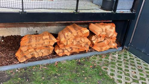 Droog Haardhout/Brandhout in handige grote netzakken, Tuin en Terras, Haardhout, Blokken, Eikenhout, Minder dan 3 m³, Ophalen