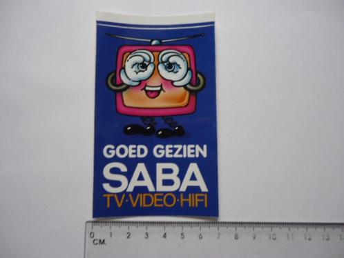 sticker SABA tv video goed gezien hifi retro vintage, Verzamelen, Stickers, Verzenden