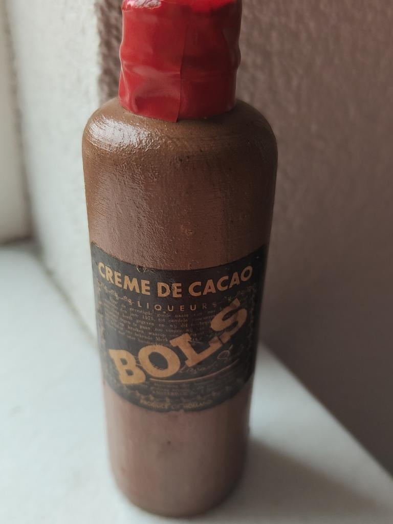Mini kruikje Bols cream de cacao Het lootsje Amsterdam, Ophalen of Verzenden