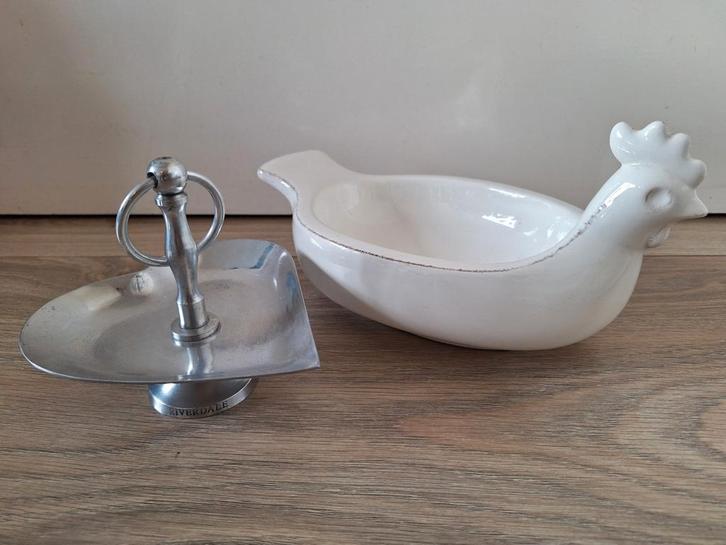 Riverdale hartvormige etagere & schaal in vorm van een kip, Huis en Inrichting, Woonaccessoires | Etagères, Ophalen of Verzenden