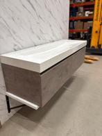 Badmeubel 150cm Lancelot grijs + wastafel, 100 tot 150 cm, 5347jw, Wltradingnl@outlook.com, Nieuw