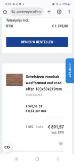 300 bakstenen oud roze, Doe-het-zelf en Verbouw, Metselstenen, Ophalen, Nieuw, Bakstenen