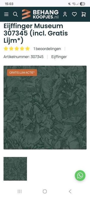 GEZOCHT! Eijffinger Museum 307345 beschikbaar voor biedingen